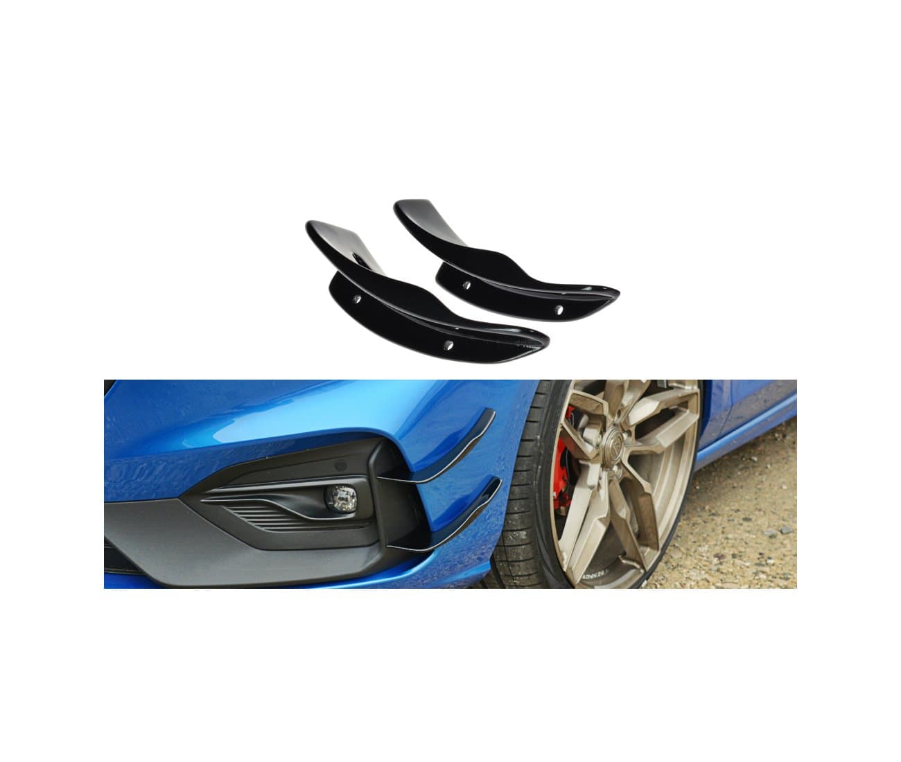 FORD FOCUS ST - MAXTON DESIGN FRONT FLAPS WINGS CANARDS