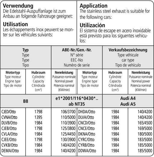 AUDI A4 - BASTUCK DUPLEX SPORTAUSPUFF ANLAGE AB KAT – Bild 3