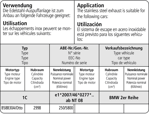 BMW M240i - DUPLEX SPORT AUSPUFF ANLAGE AB KAT – Bild 3