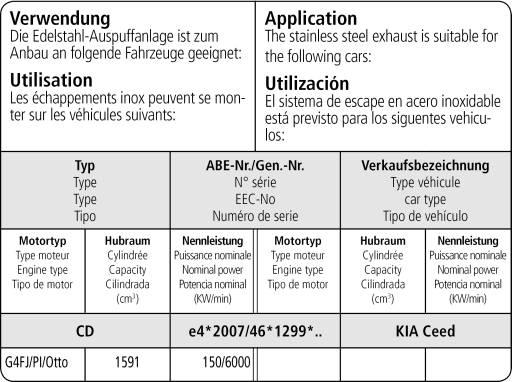 KIA CEE'D GT - DUPLEX SPORTAUSPUFF ANLAGE AB OPF – Bild 3