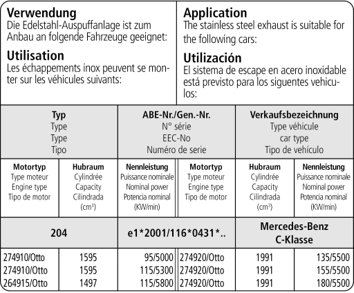 MERCEDES C-KLASSE - BASTUCK DUPLEX SPORTAUSPUFF ANLAGE AB OPF V.1 – Bild 5