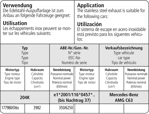 MERCEDES C-KLASSE AMG C63 - BASTUCK DUPLEX SPORTAUSPUFF – Bild 2