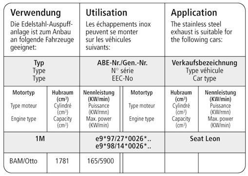 SEAT LEON CUPRA R - BASTUCK Ø 70MM AUSPUFF ANLAGE – Bild 3