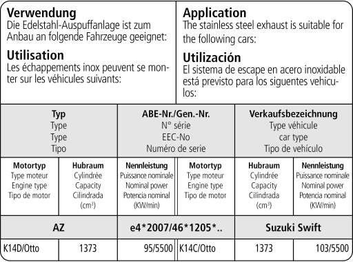 SUZUKI SWIFT SPORT - BASTUCK DUPLEX SPORTAUSPUFF ANLAGE AB KAT – Bild 4