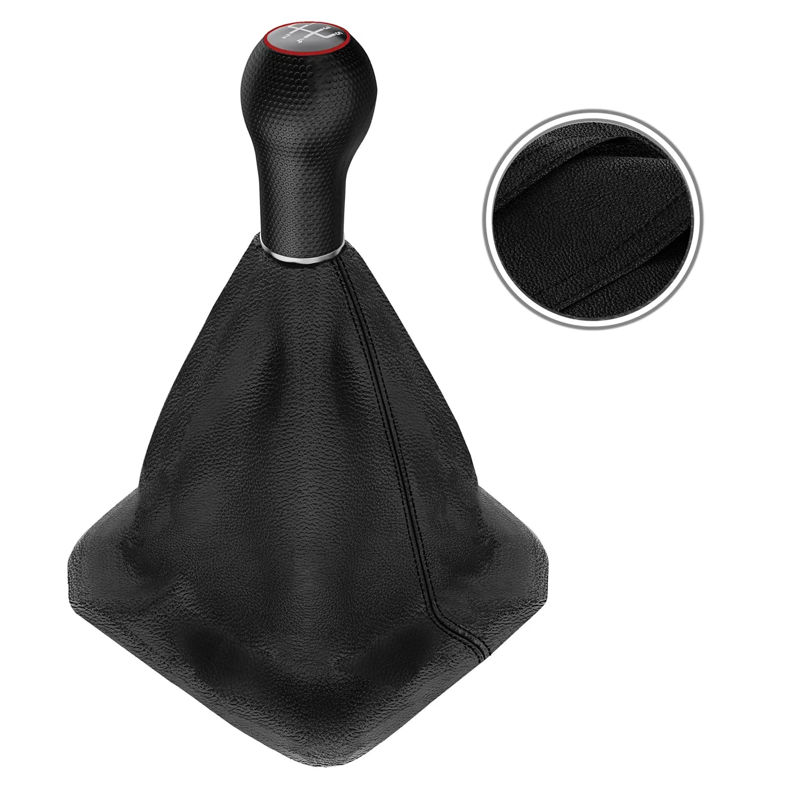 VW GOLF 2 - 5-GANG SCHALTKNAUF & ECHTLEDER SCHALTSACK (12MM) – Bild 2