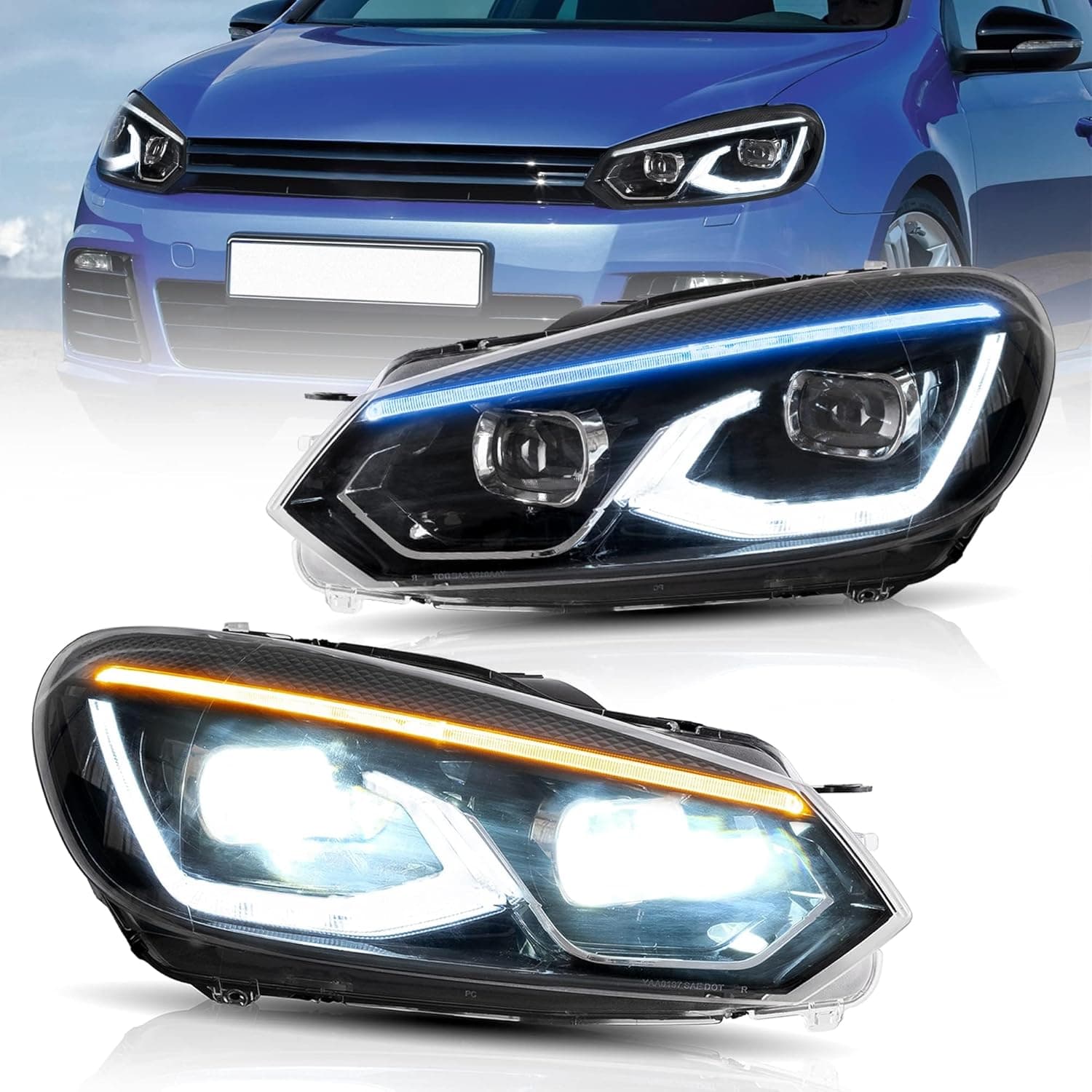 VW GOLF 6 - FULL LED TAGFAHRLICHT SCHEINWERFER – Bild 4
