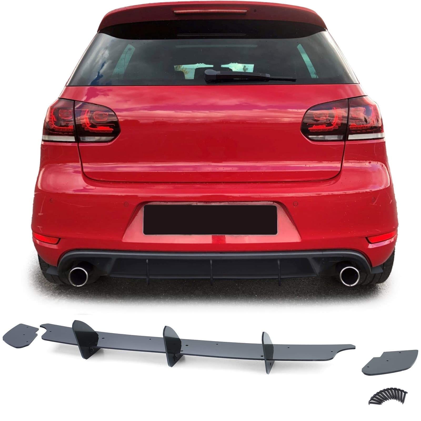 VW GOLF 6 GTI - HECK ANSATZ DIFFUSOR