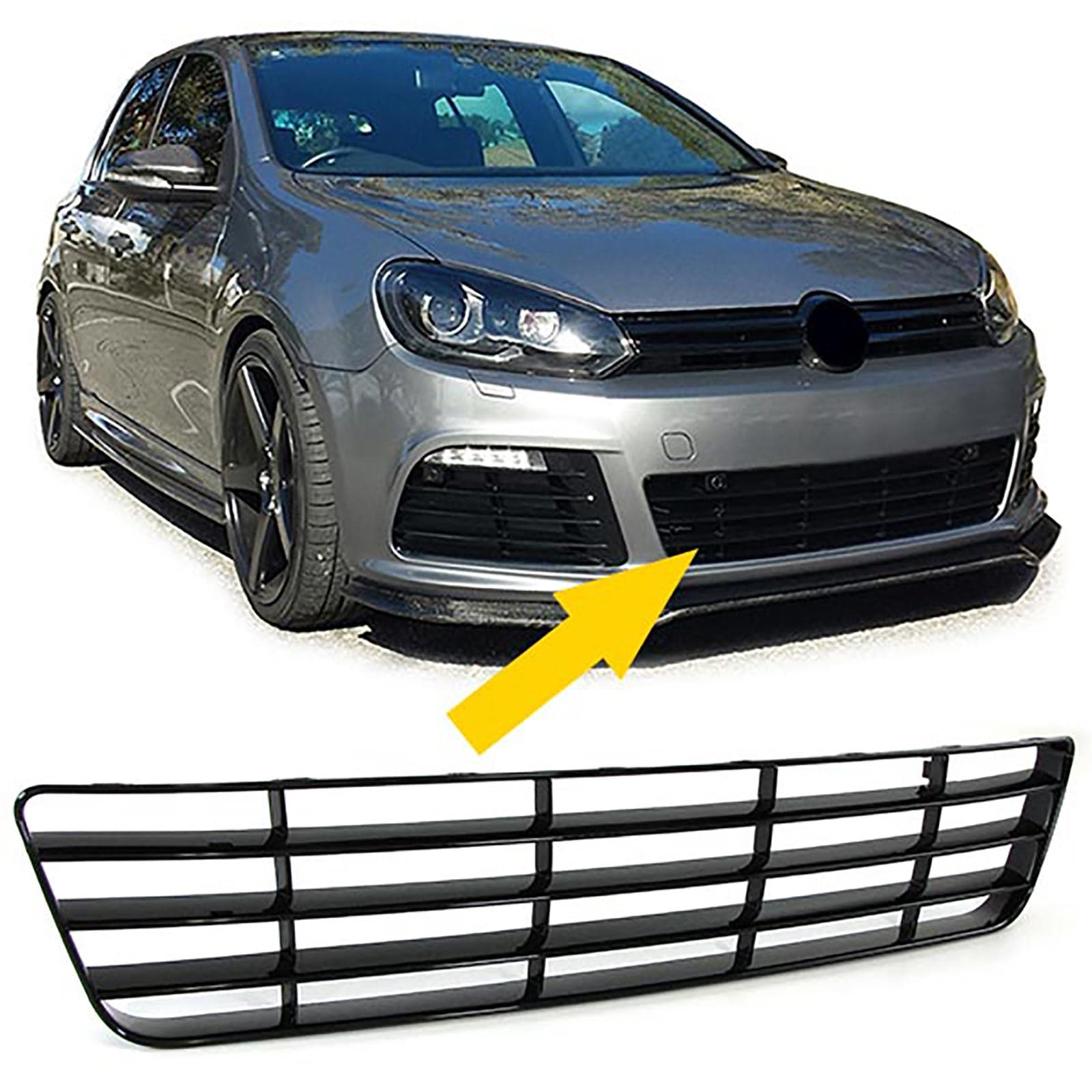 VW GOLF 6 R - STOSSSTANGEN GITTER GRILL EINSATZ – Bild 2