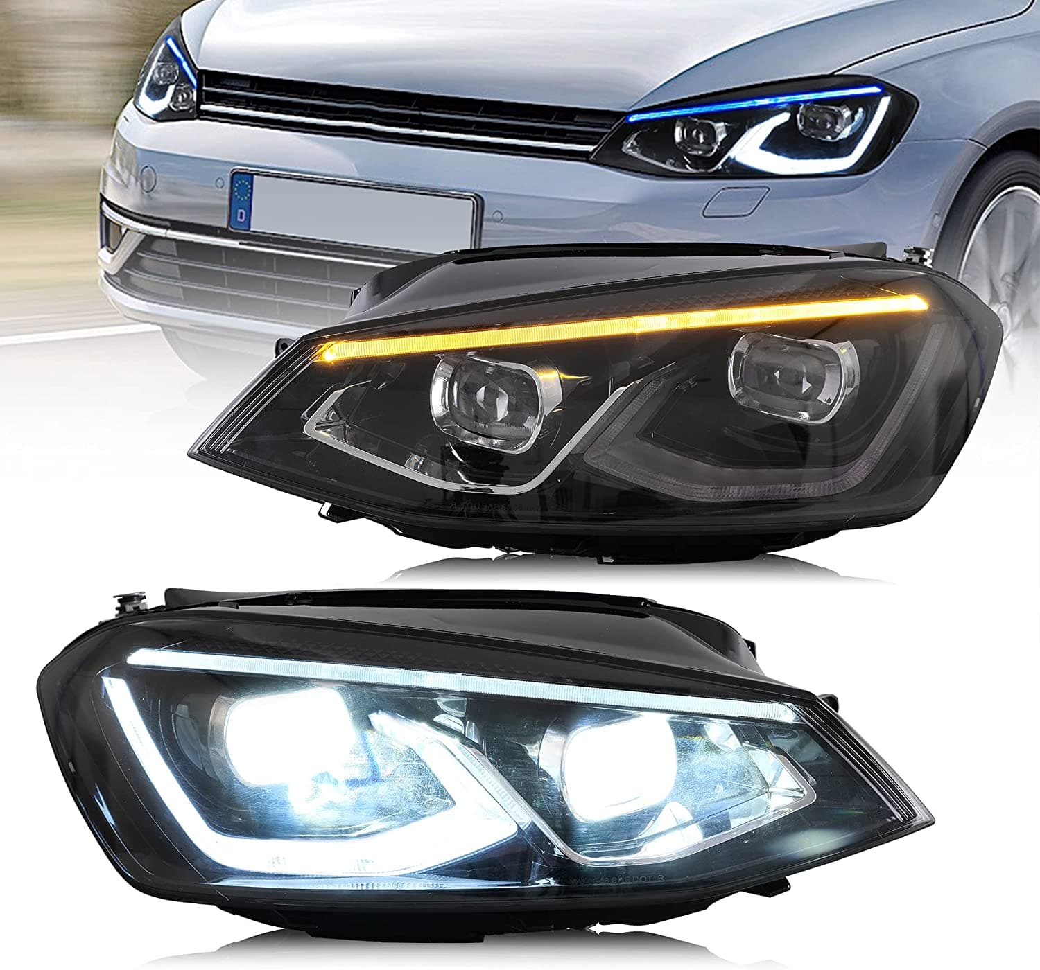 VW GOLF 7 - VLAND FULL LED SCHEINWERFER MK8 OPTIK