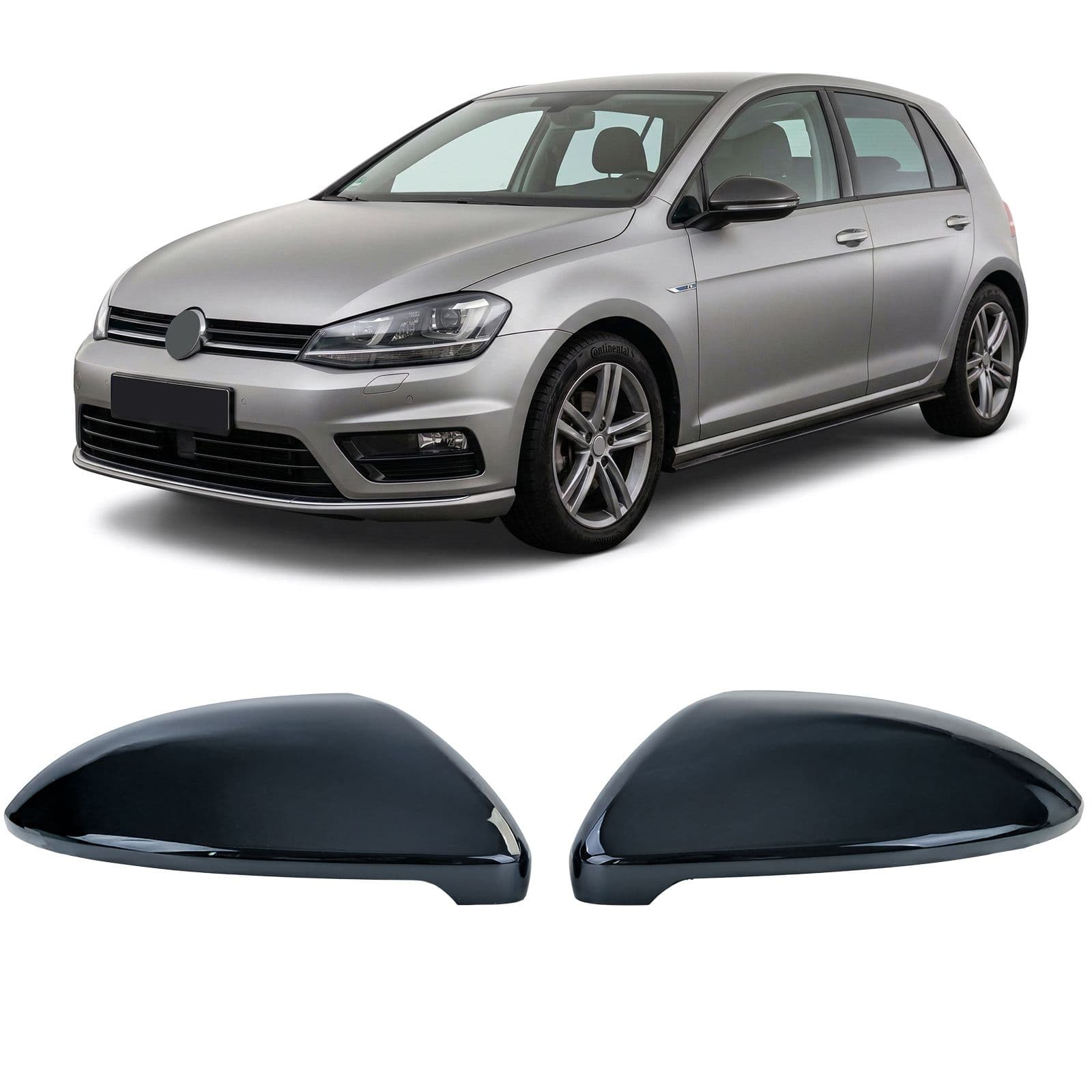 VW GOLF 7 - SPIEGELKAPPEN SCHWARZ GLANZ V.2 – Bild 2