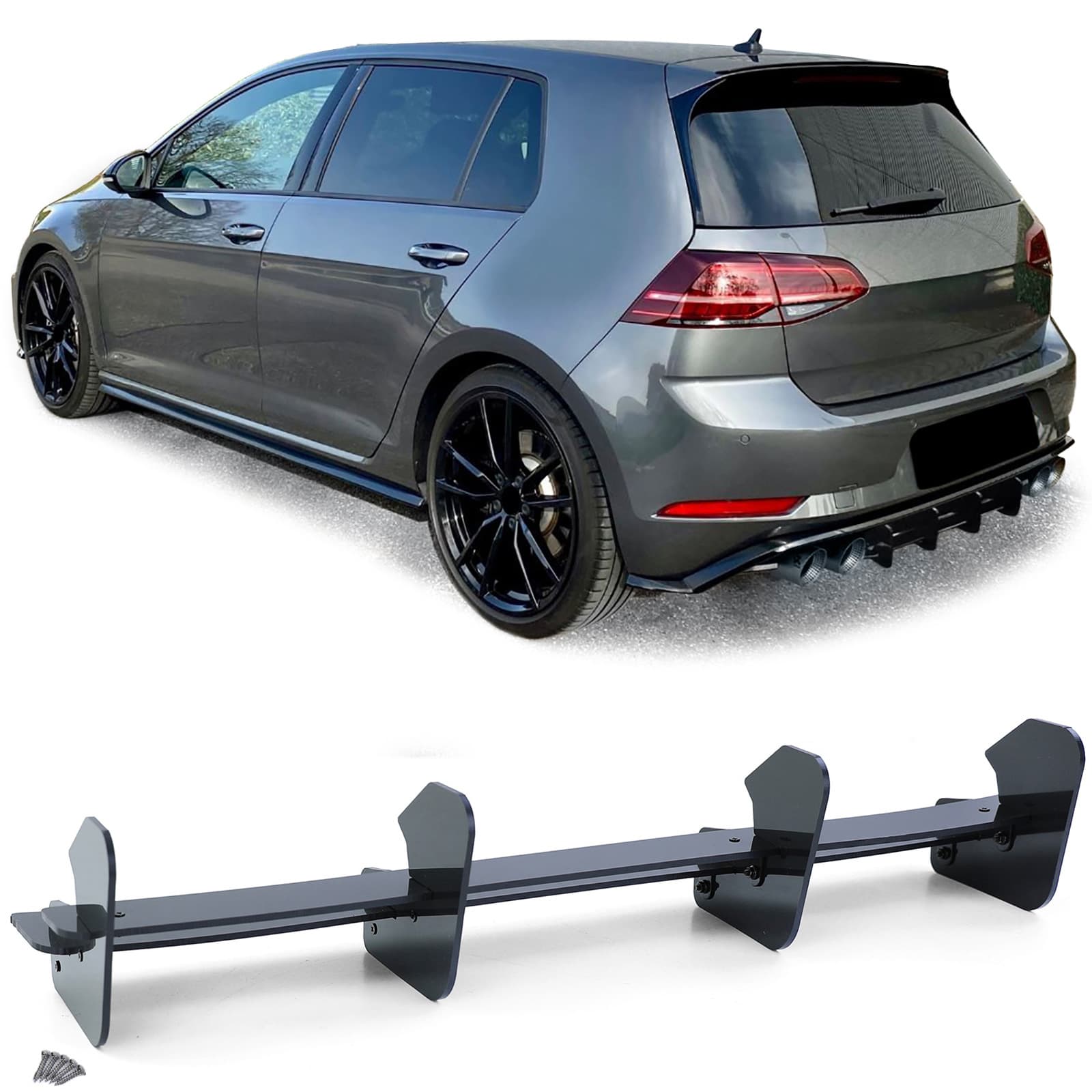 VW GOLF 7.5 R - HECK ANSATZ DIFFUSOR