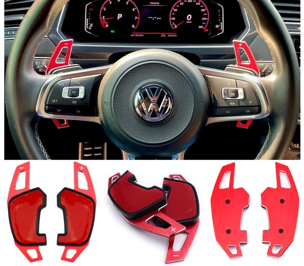 VW SCIROCCO - ROTE SCHALTWIPPEN VERLÄNGERUNGEN