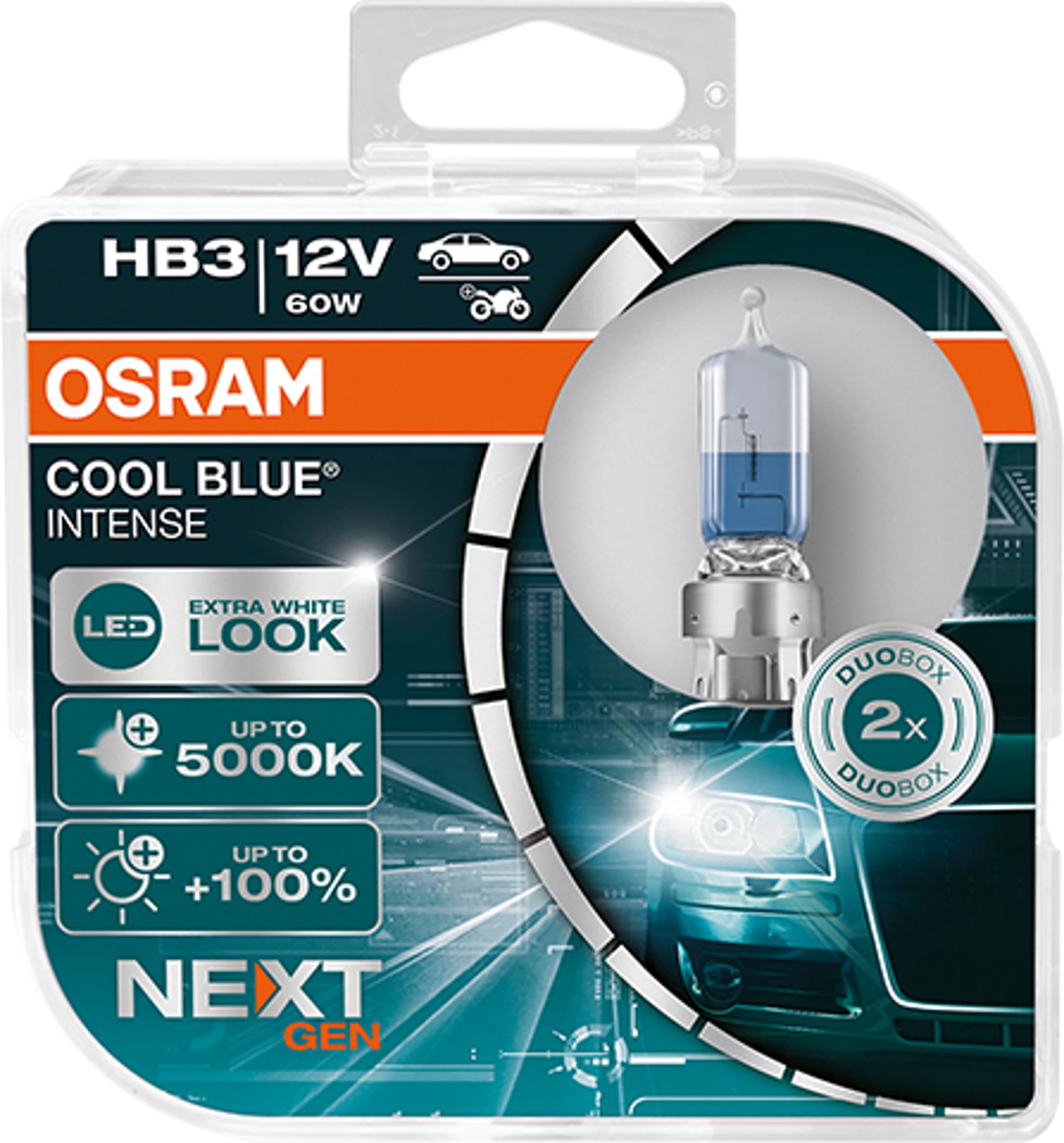 HB3 12V 60W P20d Cool Blue INTENSE NextGeneration 5000K +100%