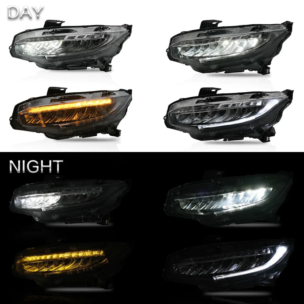 HONDA CIVIC 10 - VLAND FULL LED DYNAMIC FRONT SCHEINWERFER – Bild 4