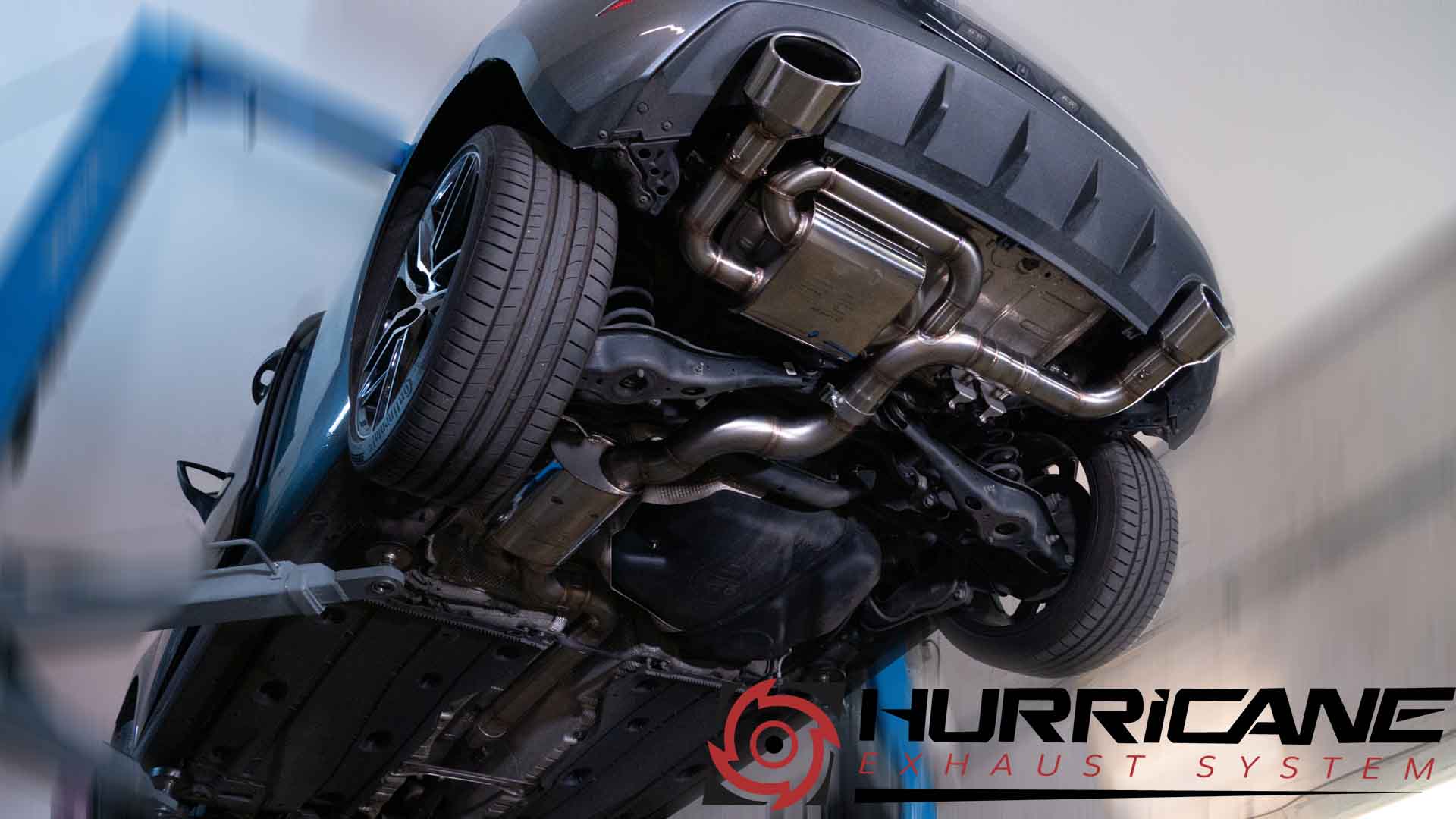SEAT LEON CUPRA 300 - HURRICANE Ø 89MM DUPLEX SPORTAUSPUFF ANLAGE AB KAT V.3 – Bild 2