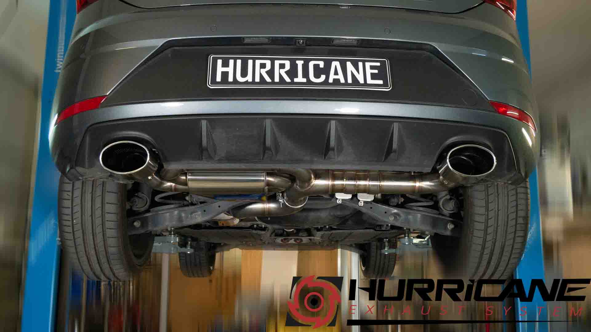 SEAT LEON CUPRA 300 - HURRICANE Ø 89MM DUPLEX SPORTAUSPUFF ANLAGE AB KAT V.3 – Bild 4