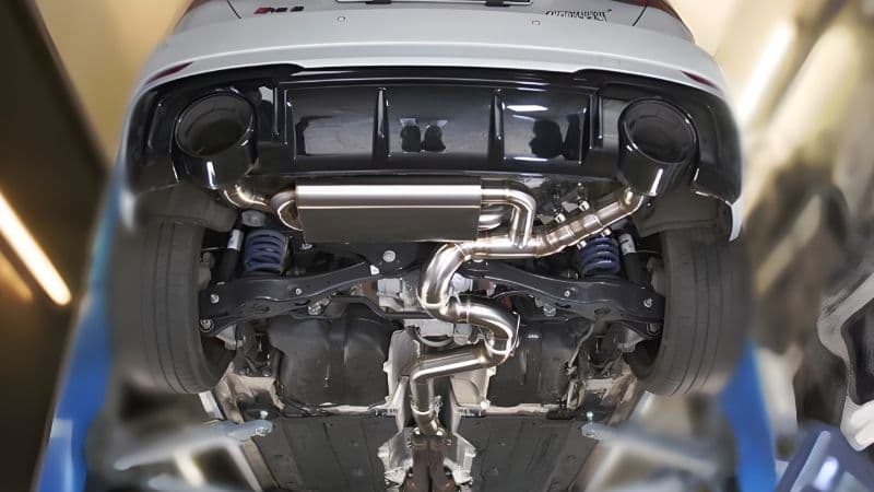 AUDI RS3 SPORTBACK - HURRICANE DUPLEX SPORTAUSPUFF ANLAGE AB KAT Ø 89MM – Bild 5