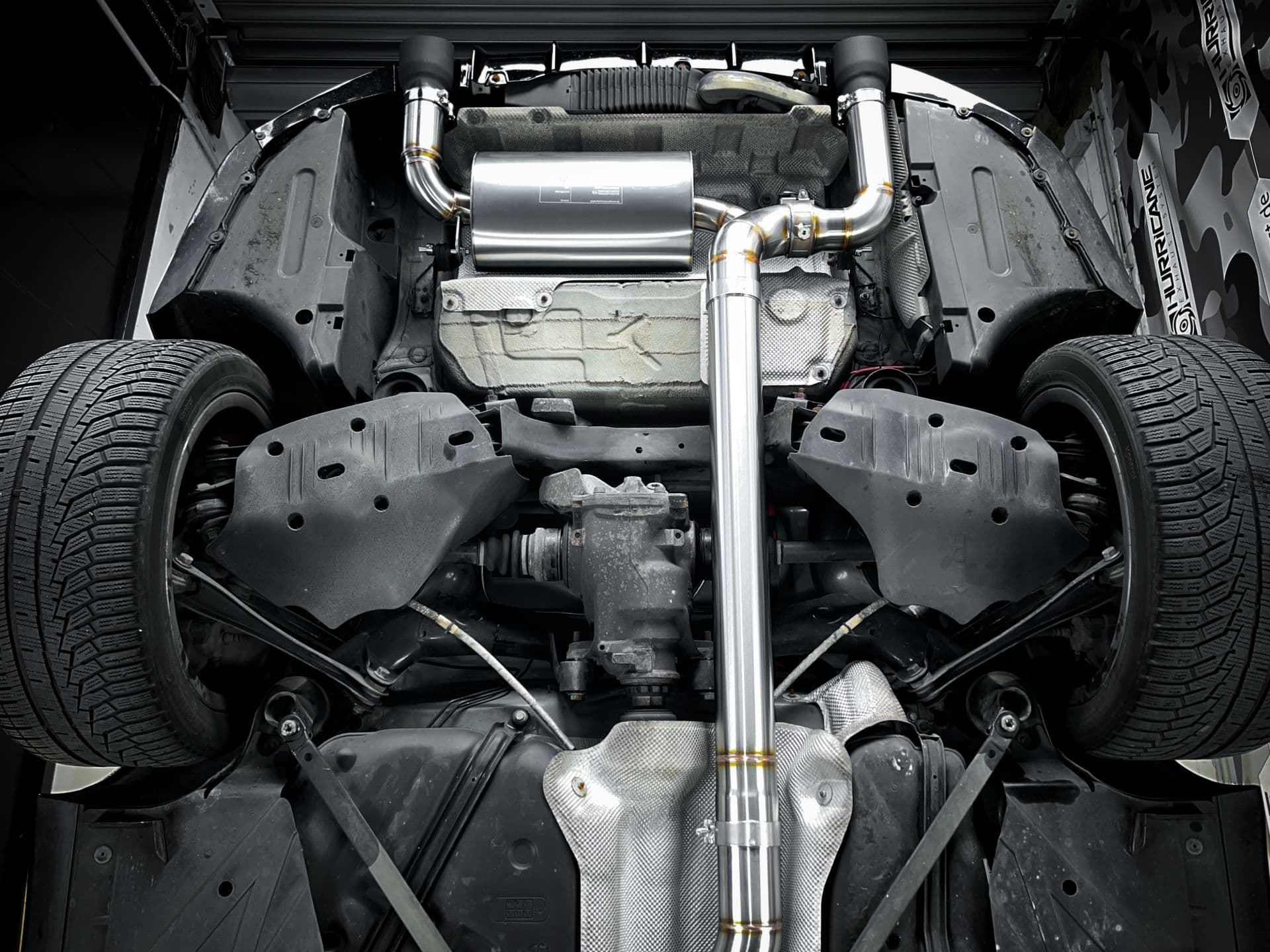 BMW 335i - HURRICANE DUPLEX AUSPUFF ANLAGE AB KATALYSATOR Ø 89MM – Bild 5
