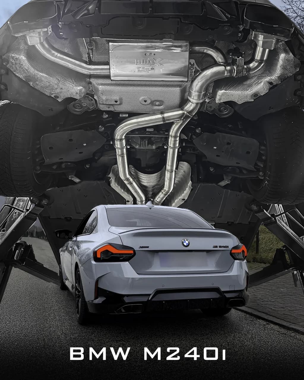 BMW M240i xDrive - EGO-X DUPLEX SPORTAUSPUFF ANLAGE Ø 89MM – Bild 2