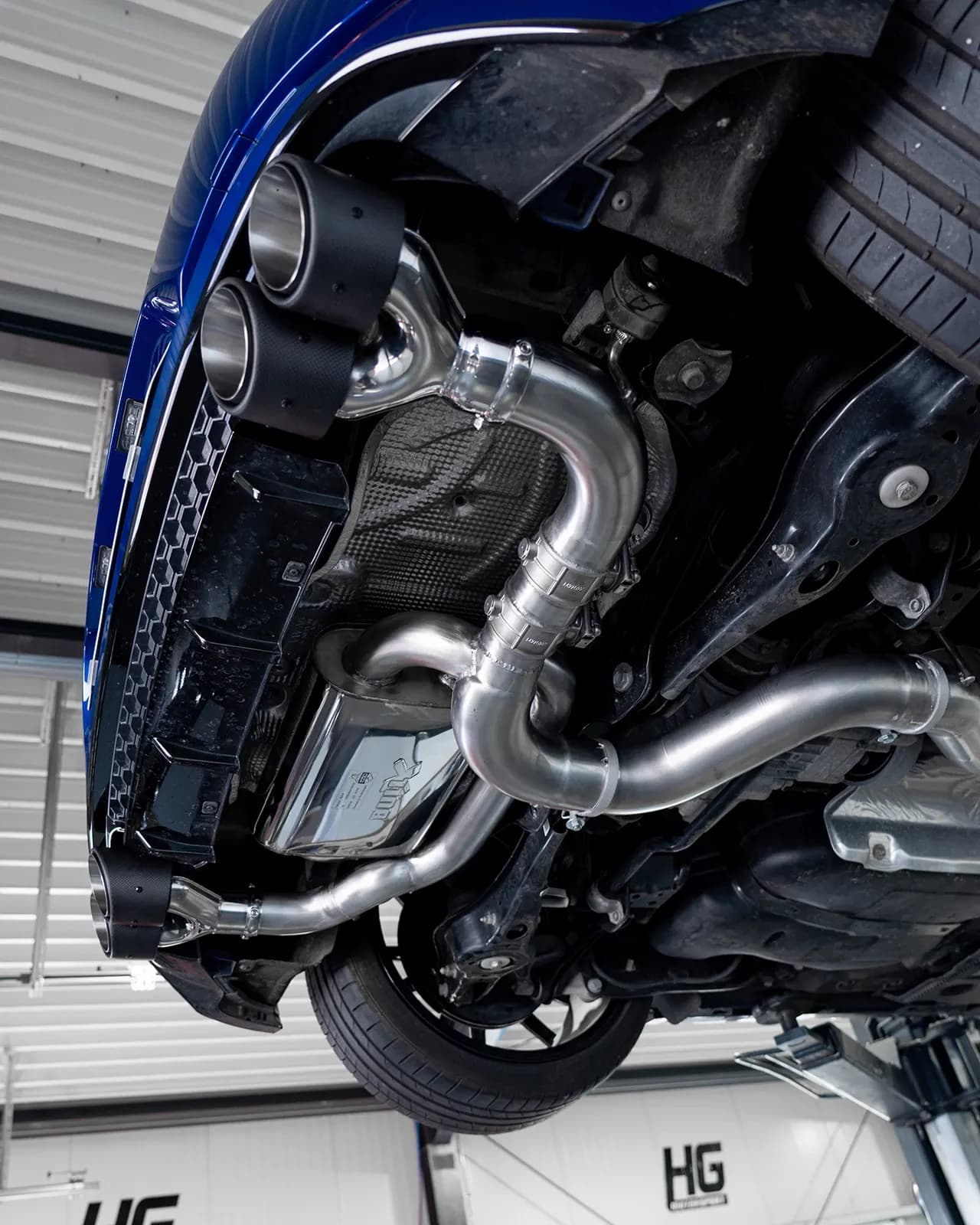 VW GOLF 7.5 R - EGO-X Ø 89MM DUPLEX SPORTAUSPUFF ANLAGE AB OPF – Bild 2