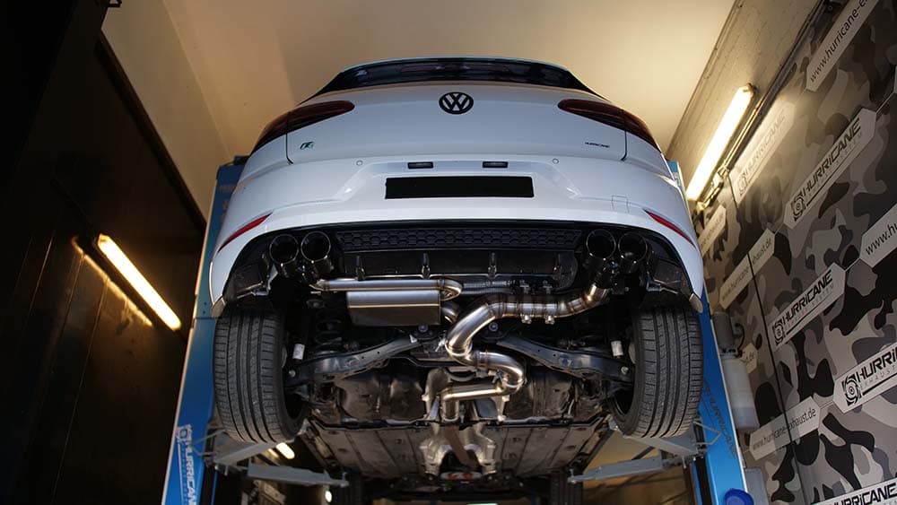 VW GOLF 7.5 R - HURRICANE Ø 89MM DUPLEX SPORTAUSPUFF ANLAGE AB KAT V.2 – Bild 4