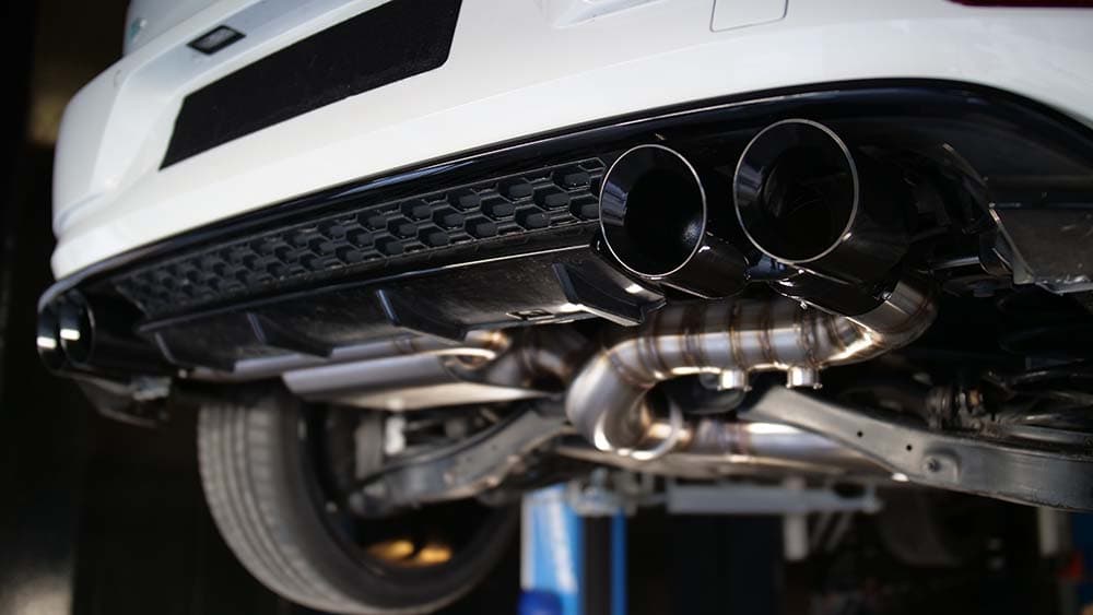 VW GOLF 7.5 R - HURRICANE Ø 89MM DUPLEX SPORTAUSPUFF ANLAGE AB KAT V.2 – Bild 5