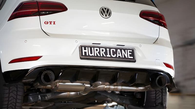VW GOLF 7 GTI - HURRICANE Ø 89MM DUPLEX SPORTAUSPUFF ANLAGE AB KAT V.3 – Bild 2