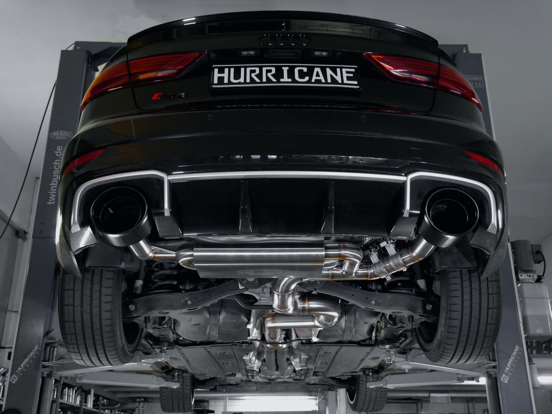 AUDI RS3 LIMOUSINE - HURRICANE DUPLEX SPORTAUSPUFF ANLAGE AB OPF Ø 89MM – Bild 5