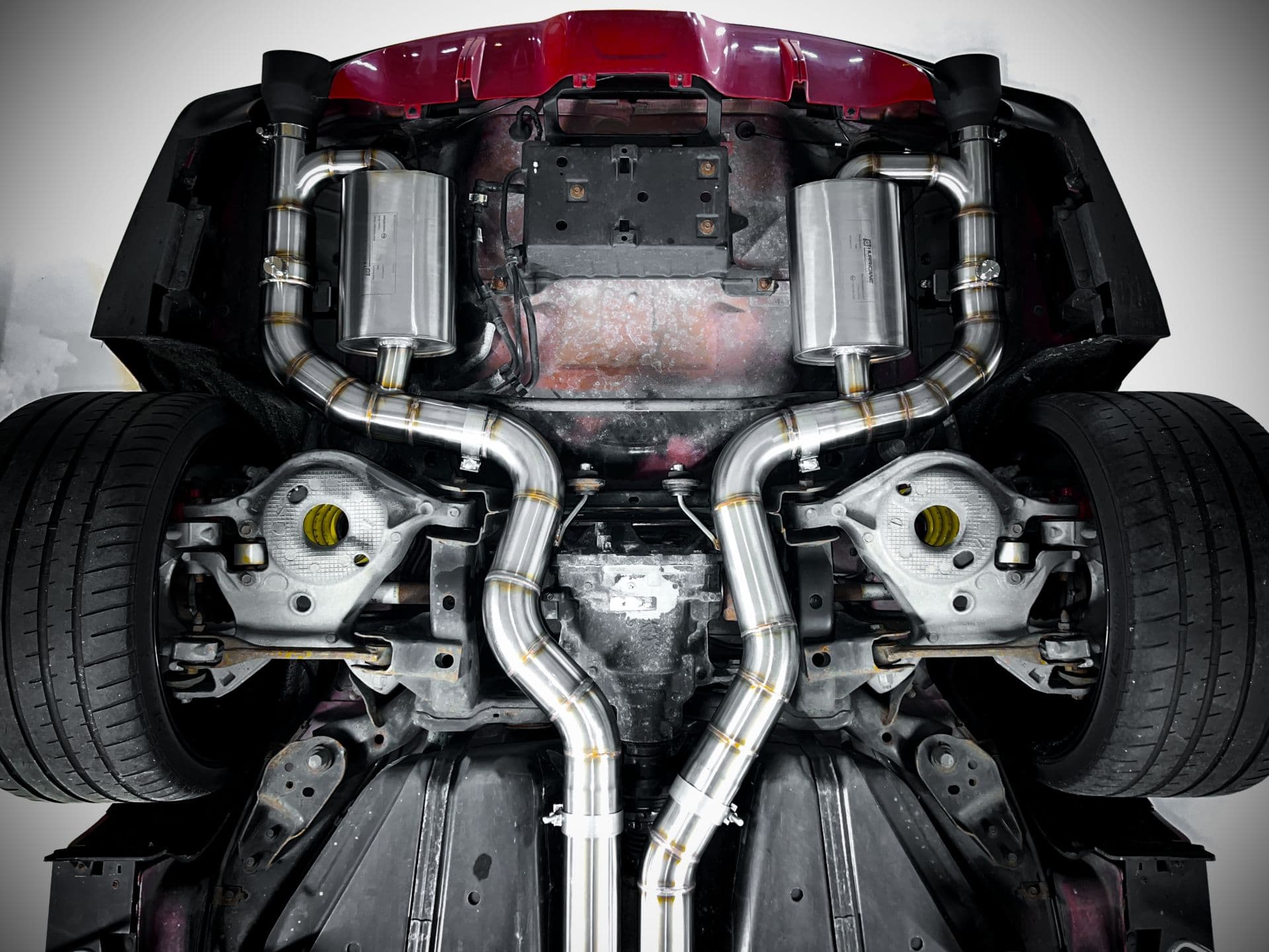 FORD MUSTANG 5.0l V8 GT - HURRICANE DUPLEX AUSPUFF ANLAGE AB KAT Ø 89MM – Bild 5