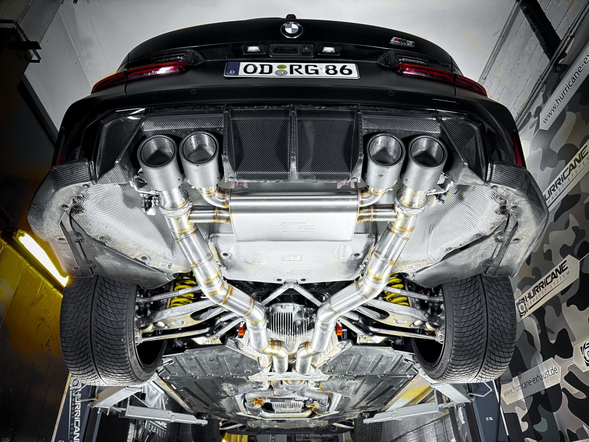 BMW M3 COMPETITION - HURRICANE DUPLEX SPORTAUSPUFF ANLAGE Ø 89MM – Bild 4