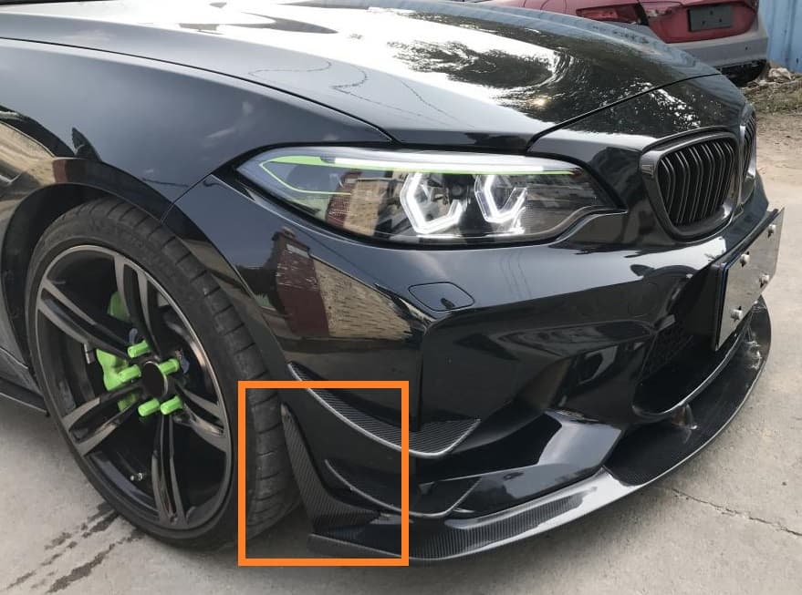 BMW M2 - CARBON FRONT SPLITTER FLAPS – Bild 2