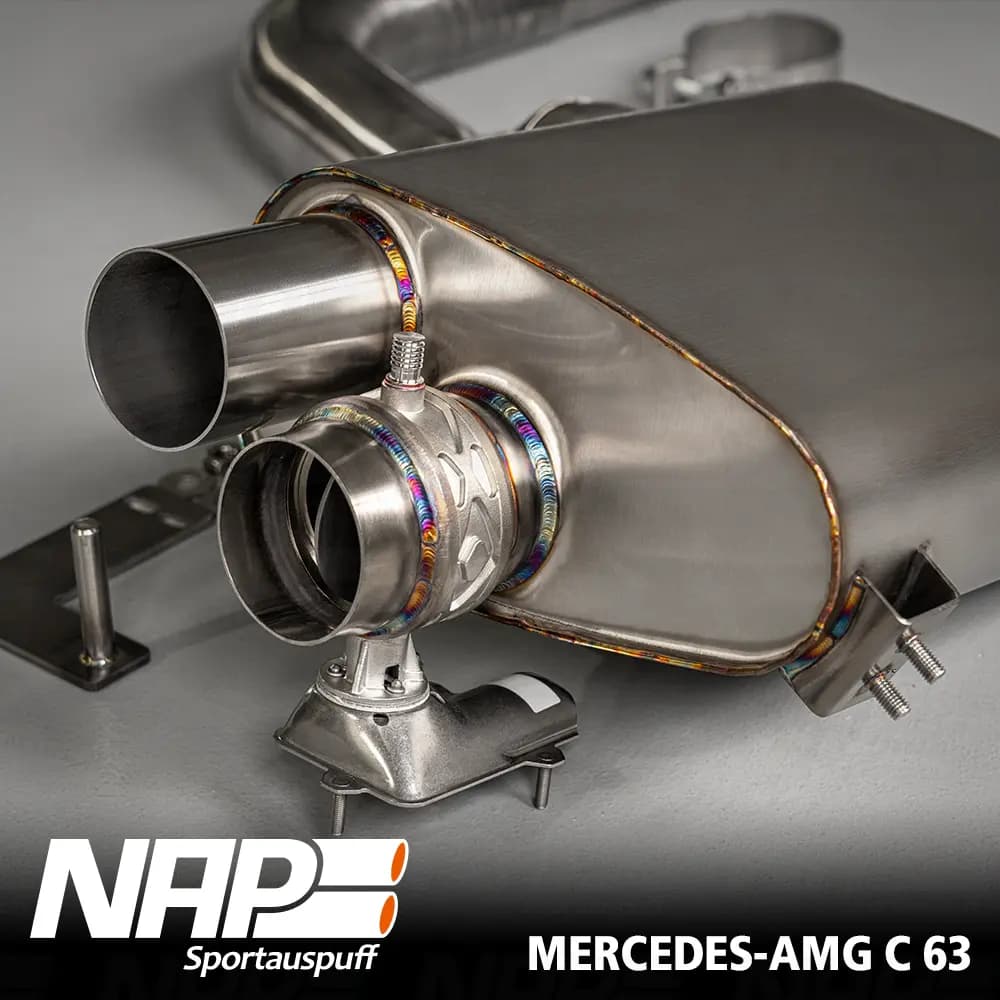 MERCEDES C-KLASSE AMG C63 - NAP DUPLEX SPORTAUSPUFF ANLAGE AB KAT – Bild 2