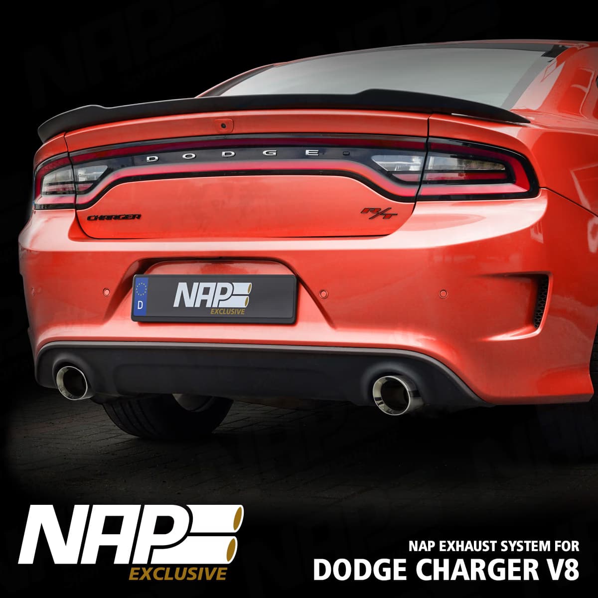 DODGE CHARGER 6.4 SRT - NAP DUPLEX SPORTAUSPUFF ANLAGE AB KAT
