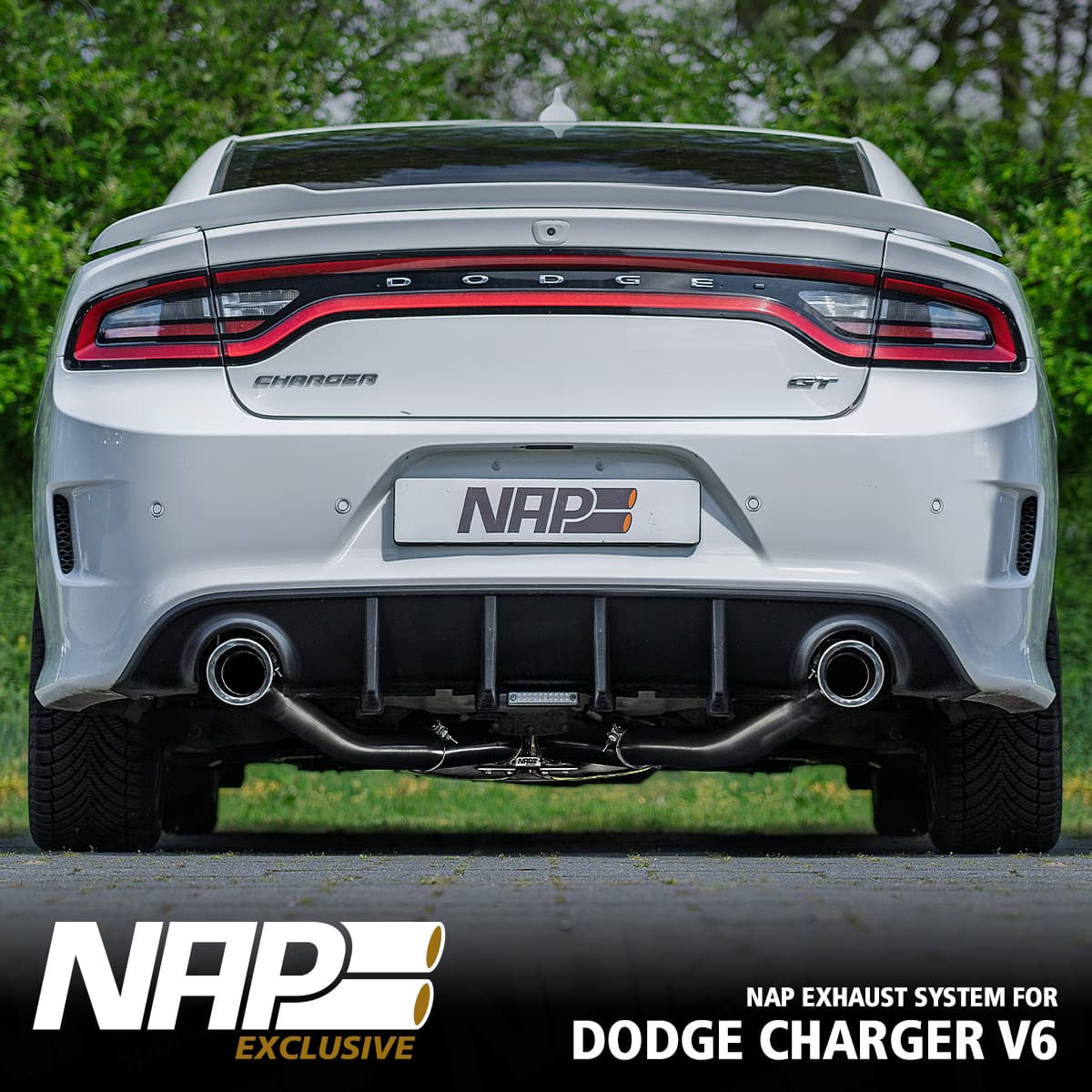 DODGE CHARGER 3.6l V6 2015+ - NAP DUPLEX SPORTAUSPUFF ANLAGE AB KAT