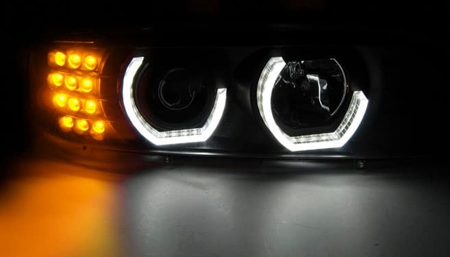 BMW E39 - SCHEINWERFER LED 3D ANGEL EYES – Bild 2
