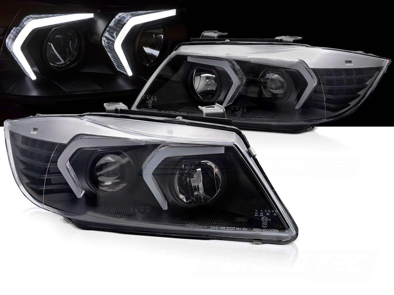 BMW E90 - LED LIGHTBAR TAGFAHRLICHT ANGEL EYES SCHEINWERFER