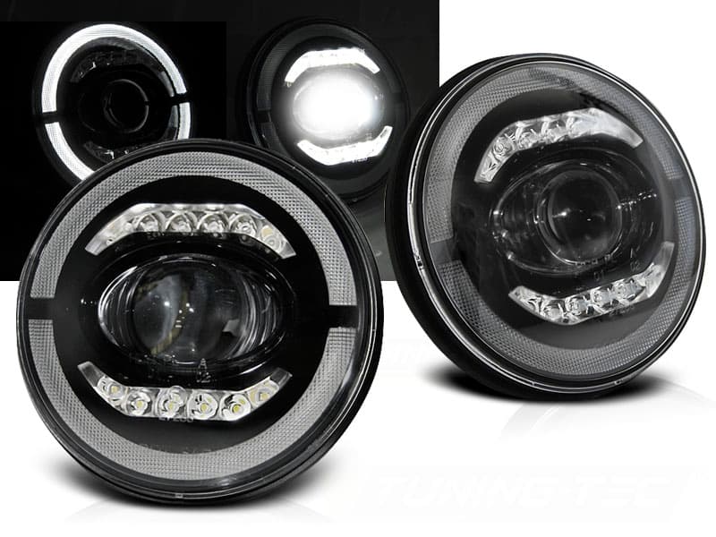 CHRYSLER JEEP WRANGLER TJ/ LJ/ JK 1996-->2018 - LED ANGEL EYES SCHEINWERFER