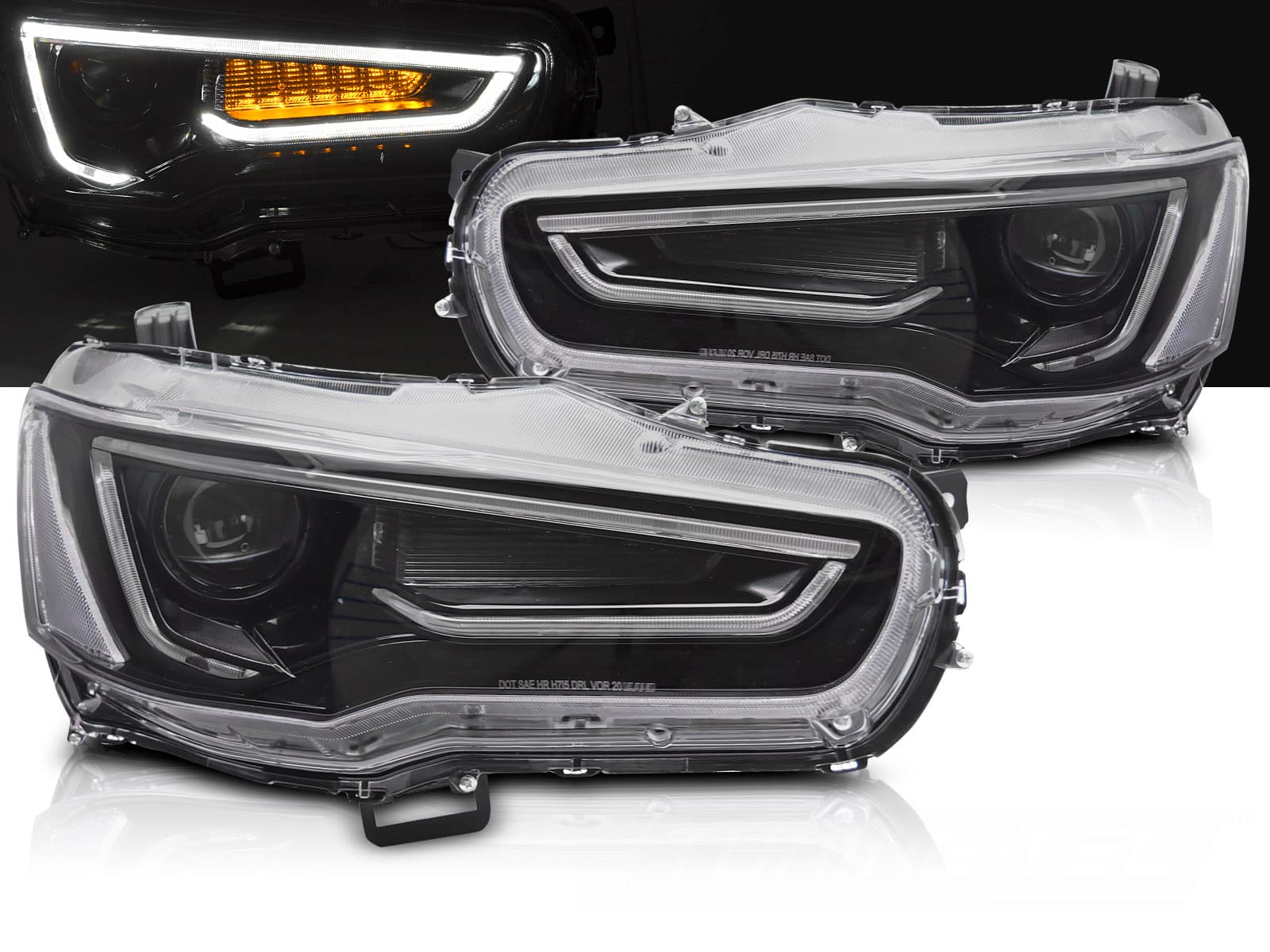 MITSUBISHI LANCER 8 - LED LIGHTBAR SCHEINWERFER (DYNAMIC)