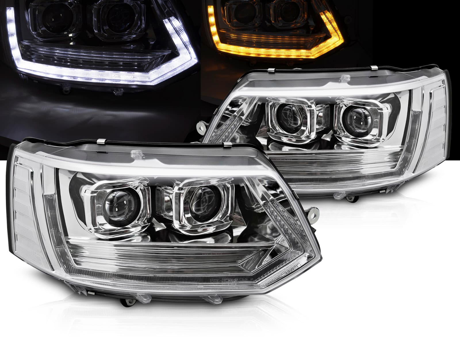 VW T5 MULTIVAN - FULL LED TAGFAHRLICHT SCHEINWERFER (DYNAMIC)
