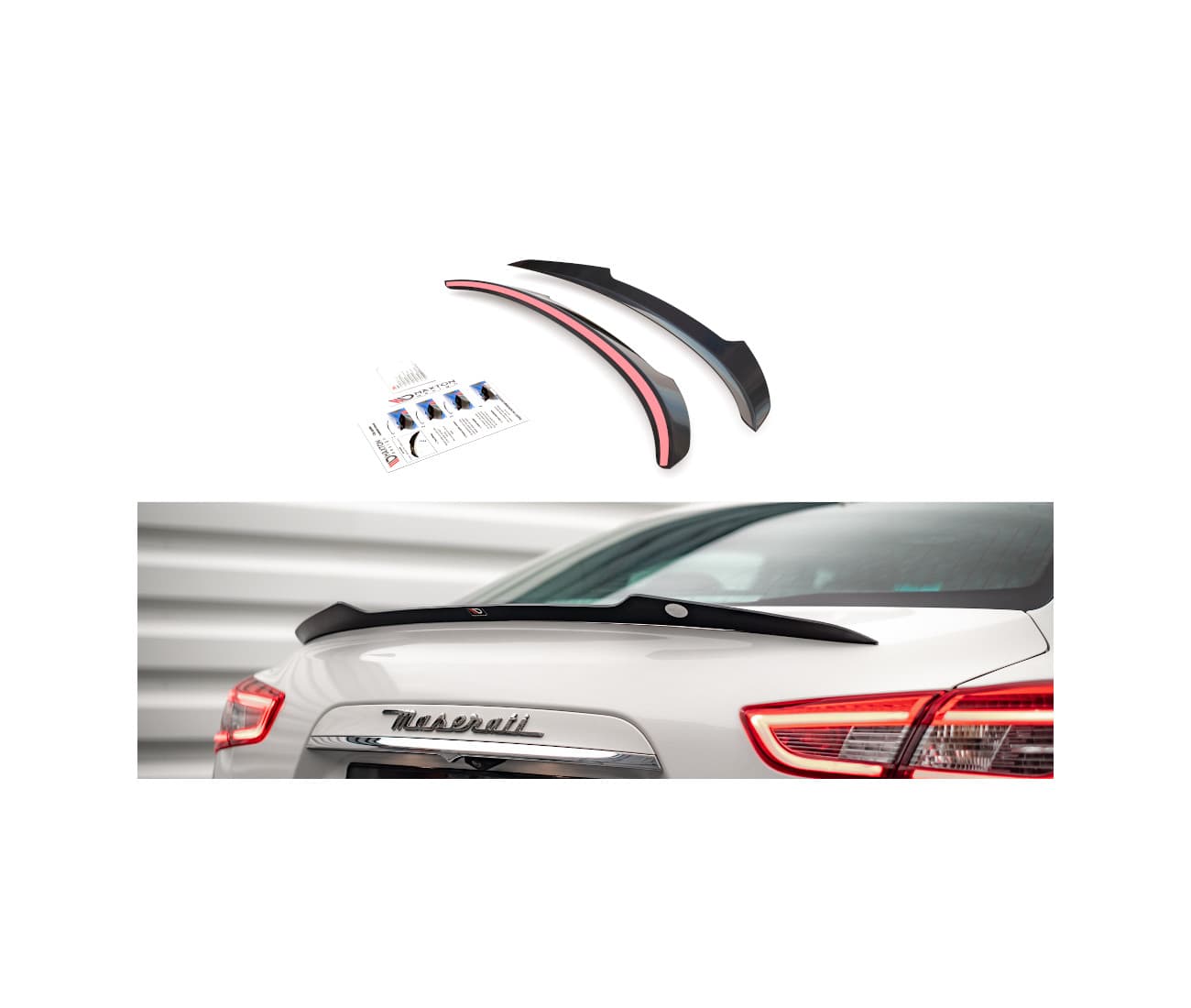 MASERATI GHIBLI MODENA 10.2017+ - MAXTON DESIGN HECK SPOILER LIPPE ABRISSKANTE