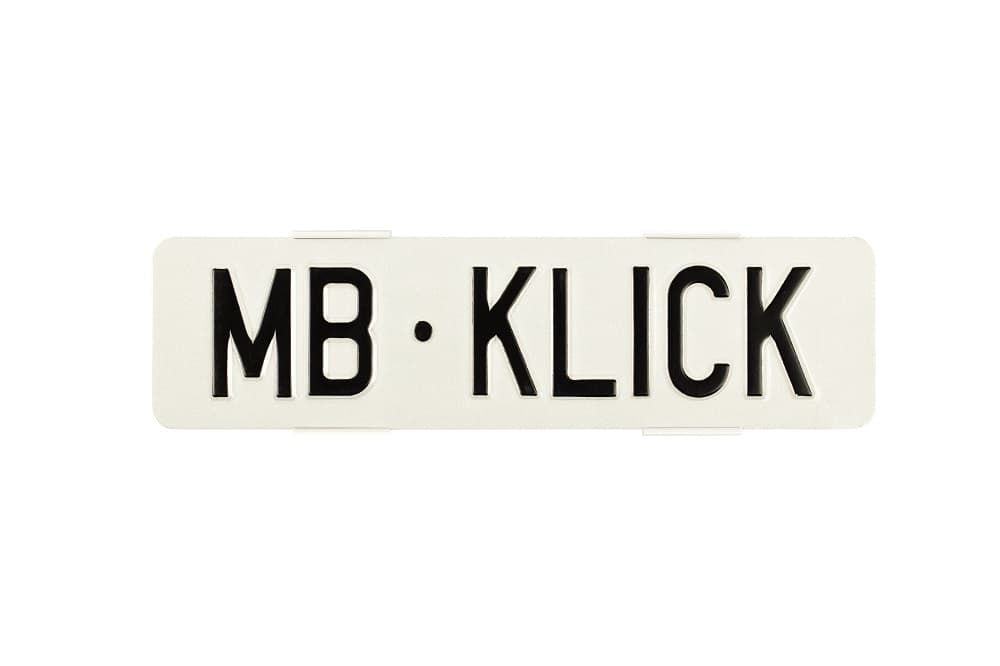 MB KLICK Rahmenlose Kennzeichenhalter Weiss – Bild 2