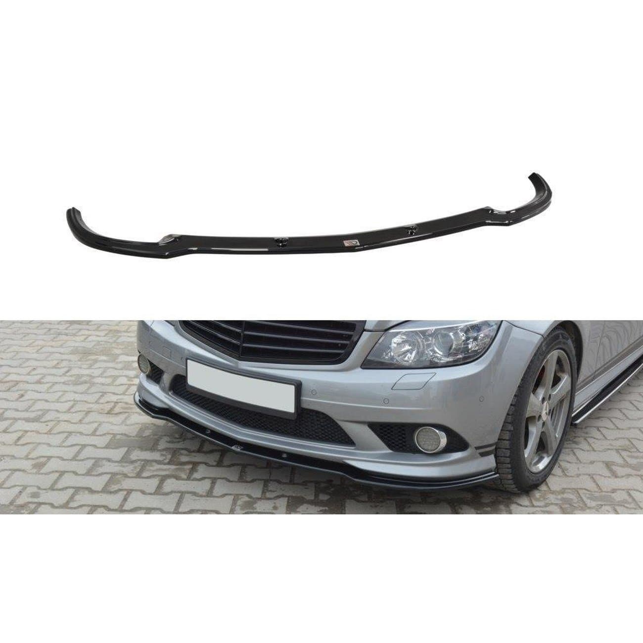 MERCEDES C-KLASSE -03.2011 - MAXTON DESIGN FRONTLIPPE SPOILER (GLANZ) – Maxton Design