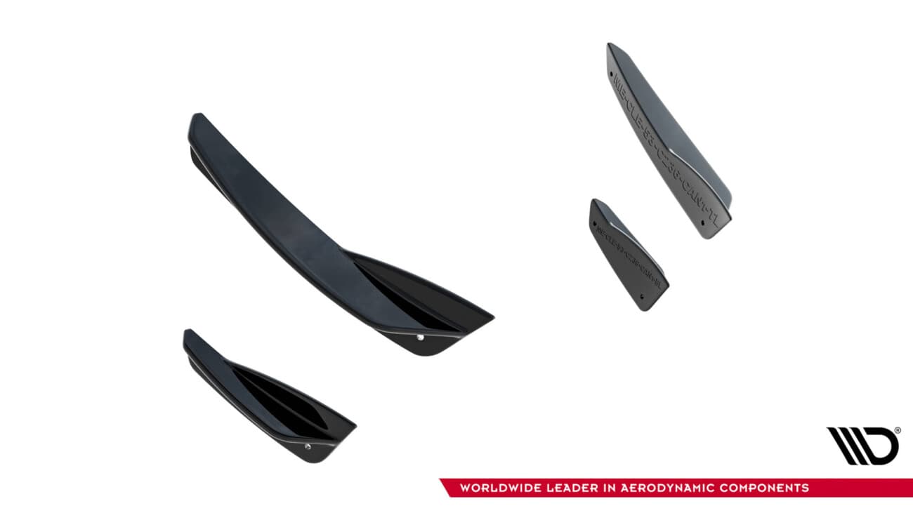 MERCEDES CLE 53 AMG - MAXTON DESIGN CANARDS WINGS FLAPS FRONTSTOSSSTANGE 4-TEILIG – Bild 5
