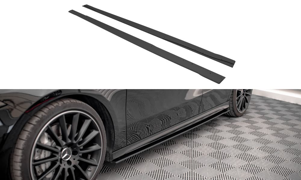 MERCEDES A-KLASSE AMG-LINE - MAXTON DESIGN STREET PRO SEITENSCHWELLER ANSATZ CUP LEISTEN