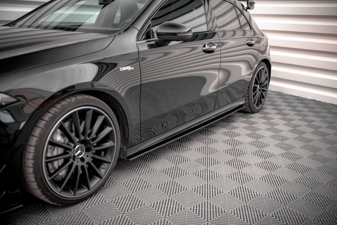 MERCEDES A-KLASSE AMG-LINE - MAXTON DESIGN STREET PRO SEITENSCHWELLER ANSATZ CUP LEISTEN – Bild 3