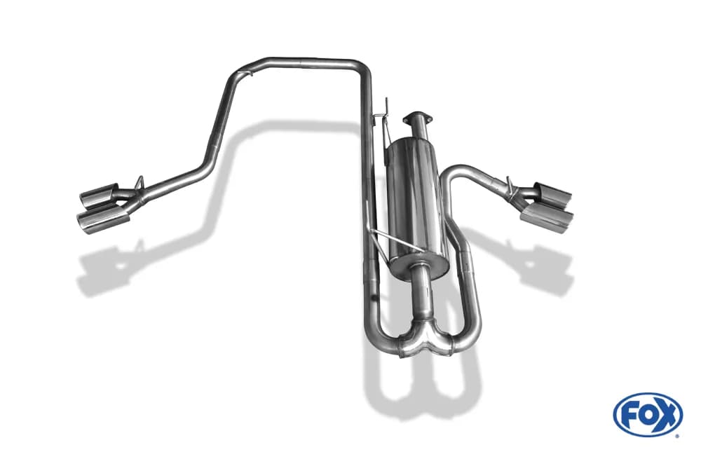NISSAN NAVARA - FOX HALBAUSPUFFANLAGE AB KATALYSATOR SIDEPIPE – Bild 2