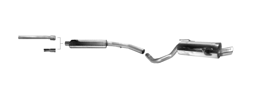 PEUGEOT 206 - BASTUCK SPORT AUSPUFF ANLAGE AB KAT Ø 63MM – Bastuck
