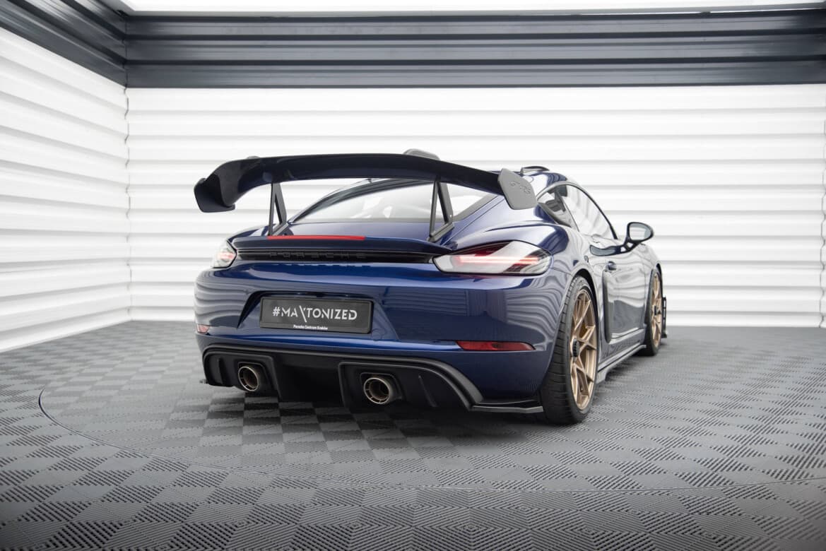 PORSCHE 718 CAYMAN GT4 RS - MAXTON DESIGN SIDE DIFFUSOR FLAPS HECKANSATZ – Bild 4