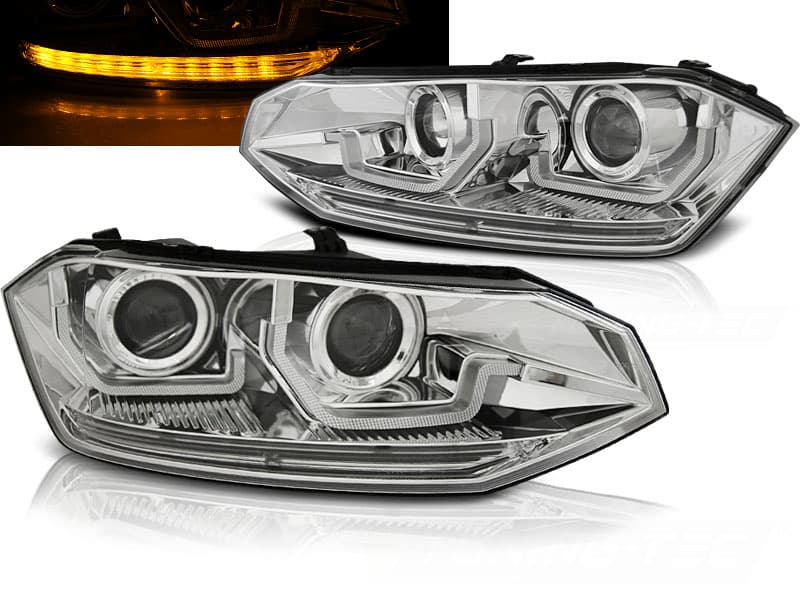 VW POLO - ANGEL EYES SCHEINWERFER MIT LED DYNAMIC BLINKER