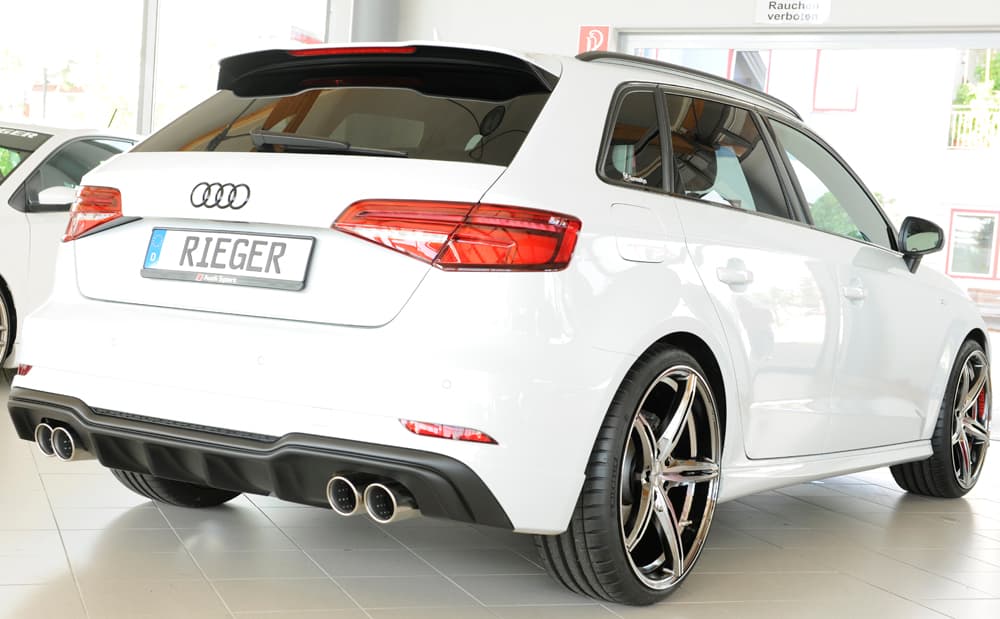AUDI A3 FACELIFT - RIEGER DUPLEX HECK DIFFUSOR Ø 90MM – Bild 2